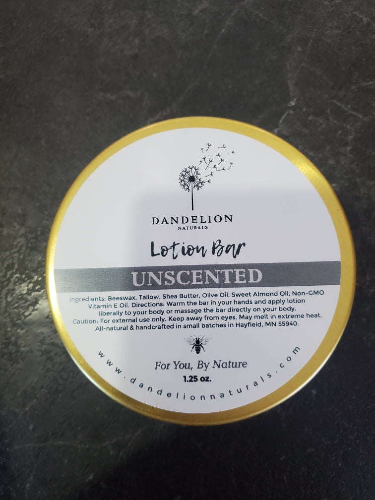 Dandelion Unscented Tallow Lotion Bar