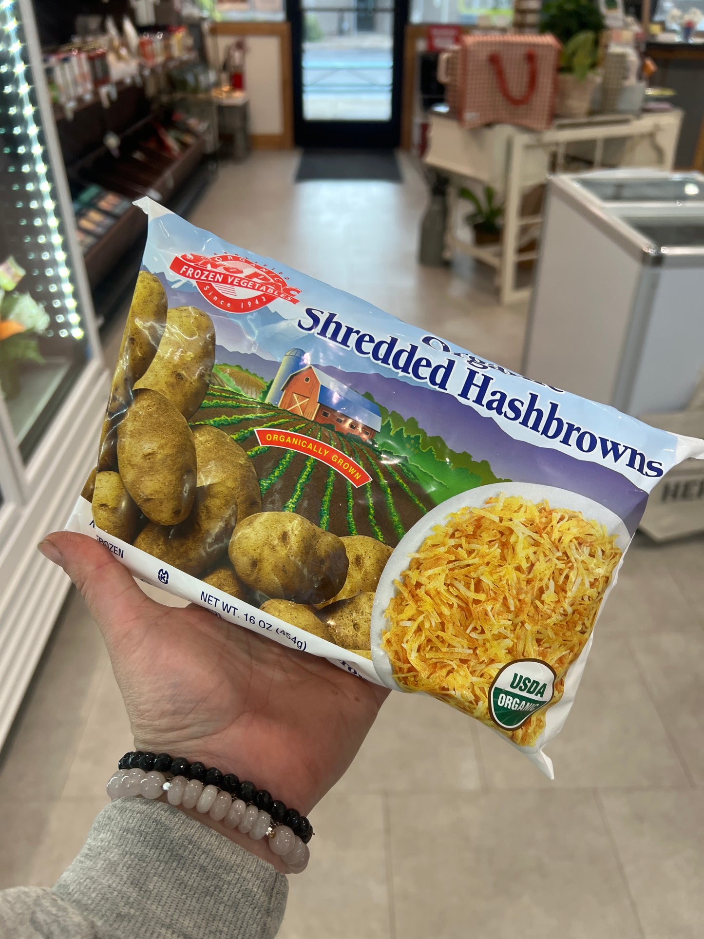 Sno Pac Organic Hashbrowns, Shredded