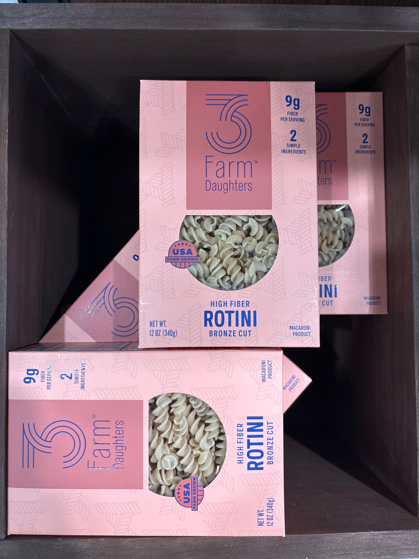 3 Farm Daughters High Fiber Rotini Bronze Cut Pasta