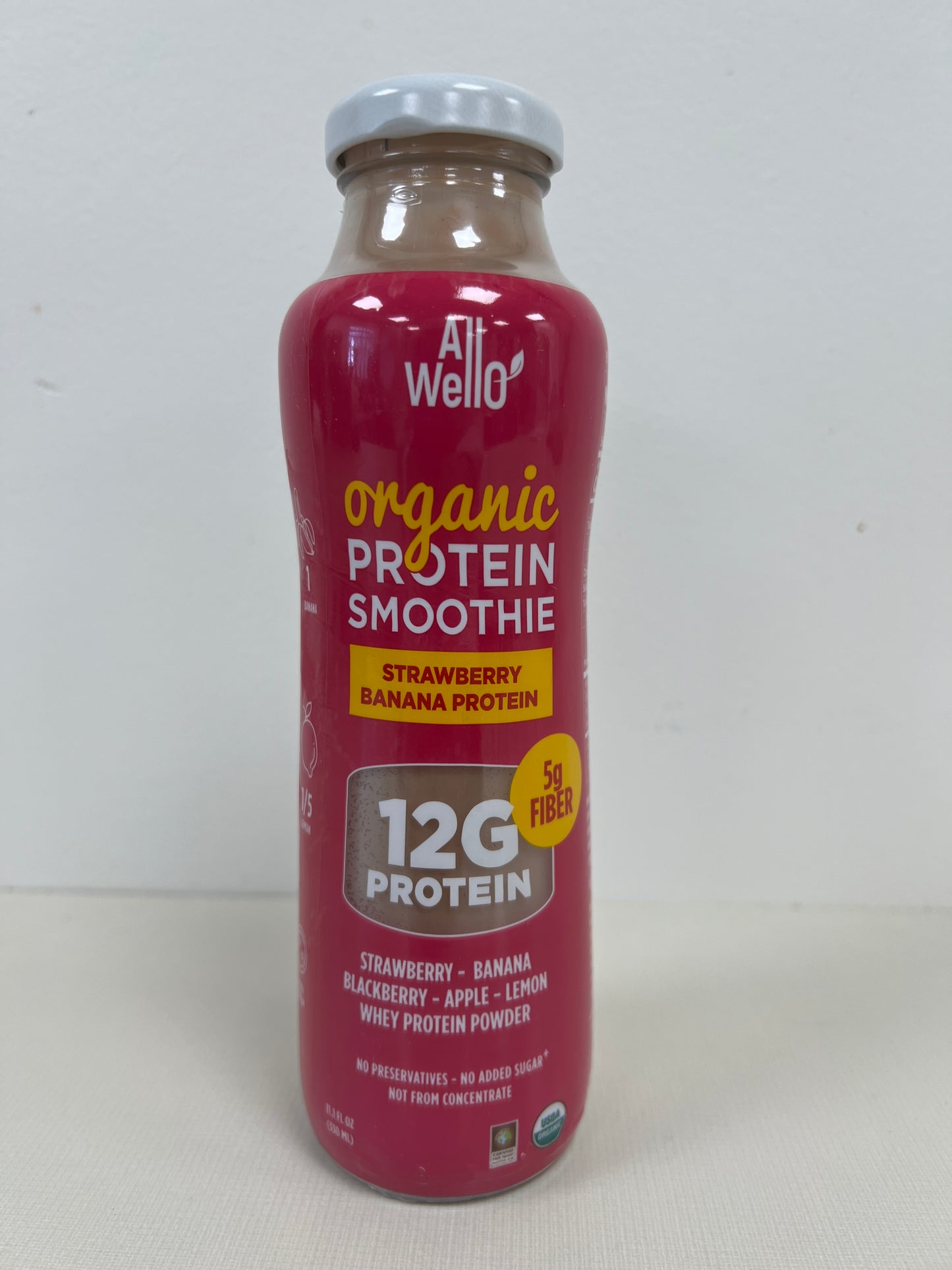 All Wello Organic Protein Smoothie- Strawberry Banana