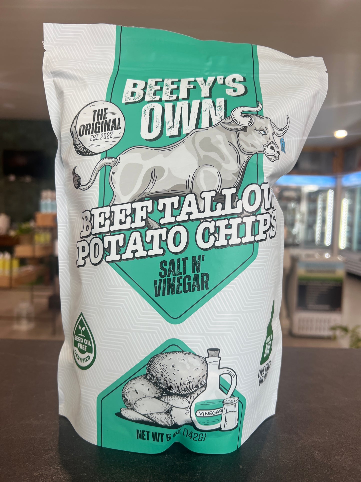 Beefys Own Beef Tallow Potato Chips - Salt N Vinegar