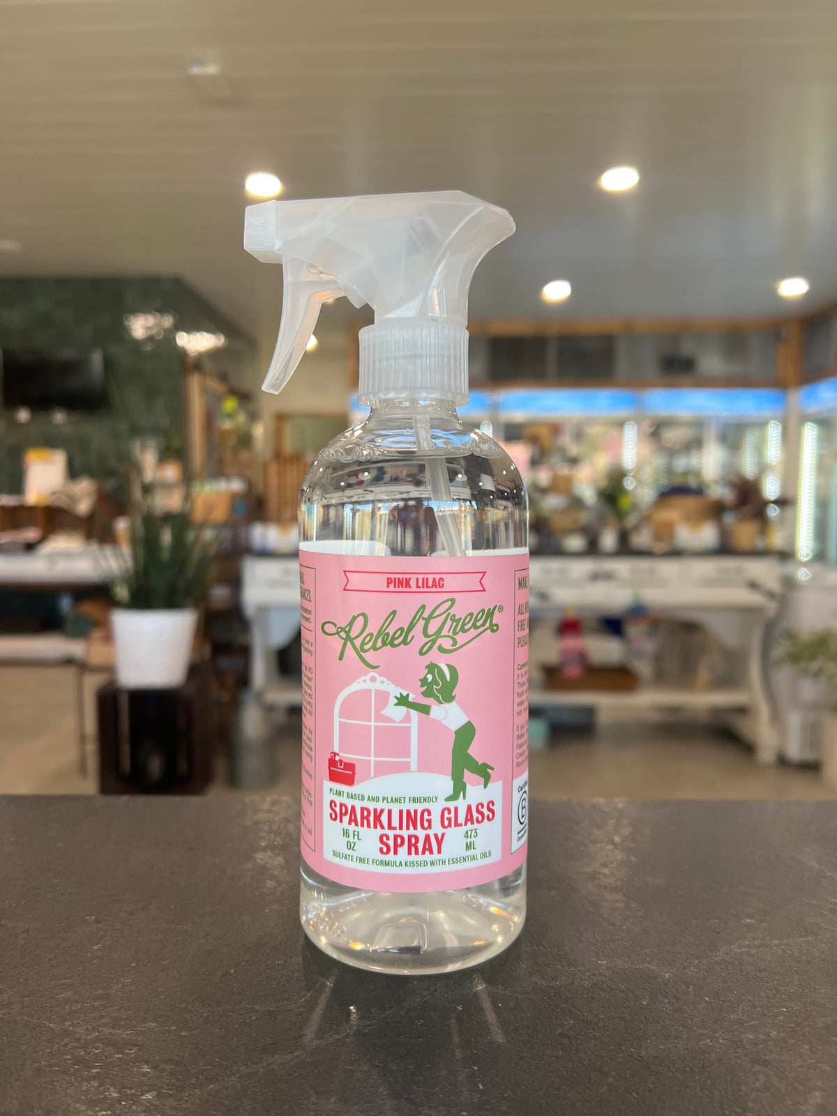 Rebel Green Sparkling Glass Spray - Pink Lilac
