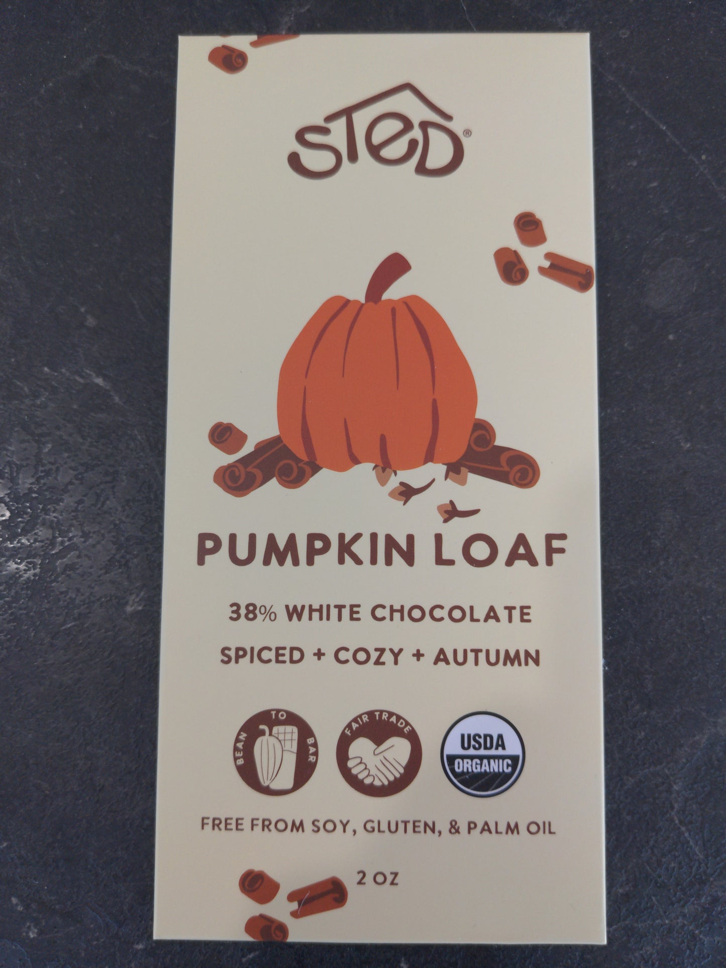 Sted Pumpkin Loaf Full Size Chocolate Bar