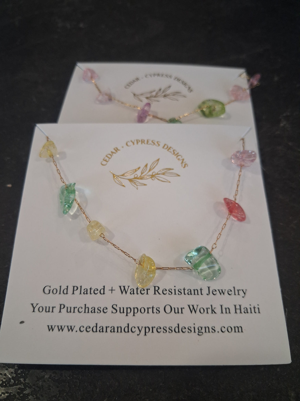 Cedar and Cypress Designs - Colorful Gemstone Necklace