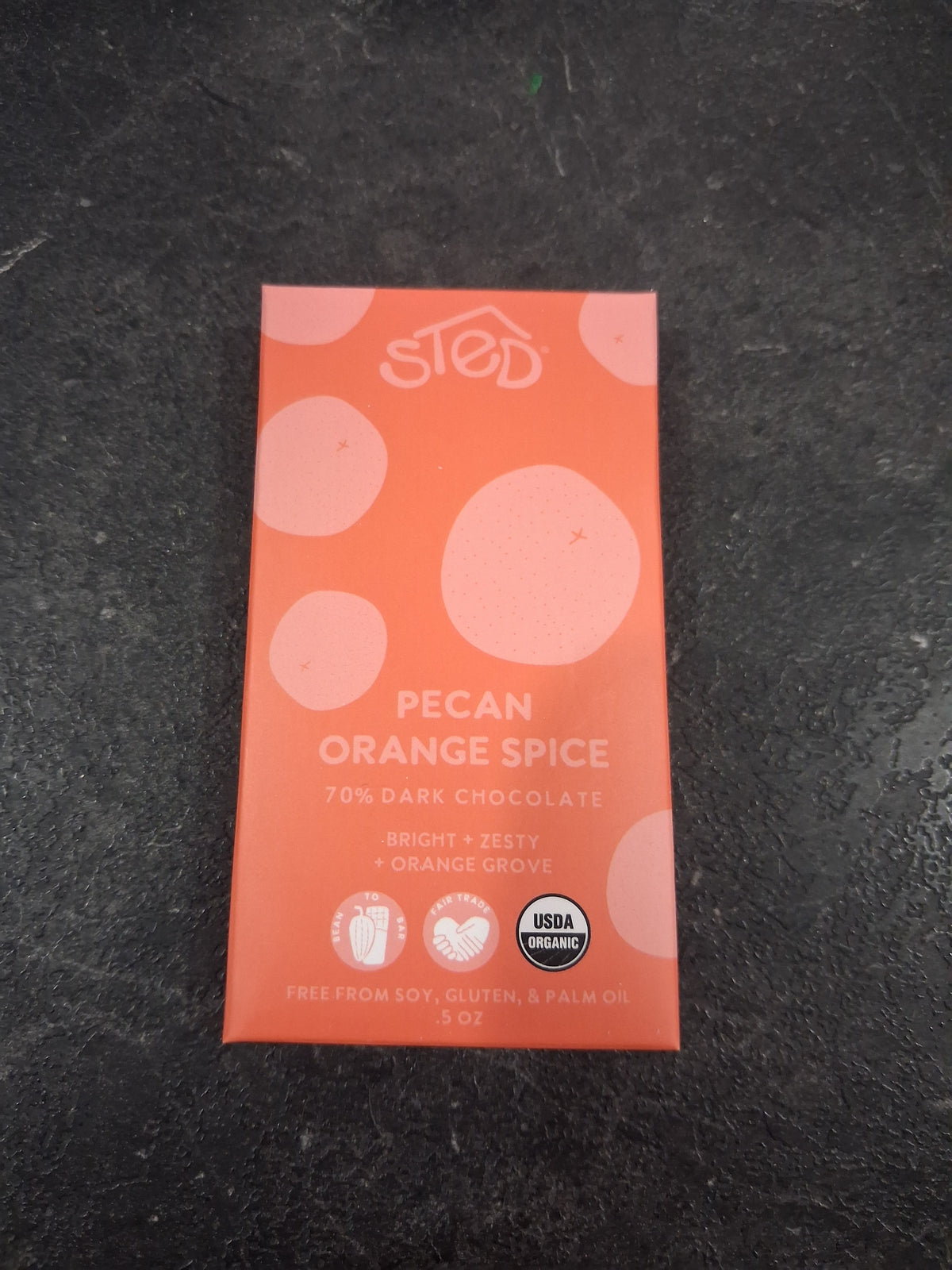 Sted Pecan Orange Spice Mini Chocolate Bar