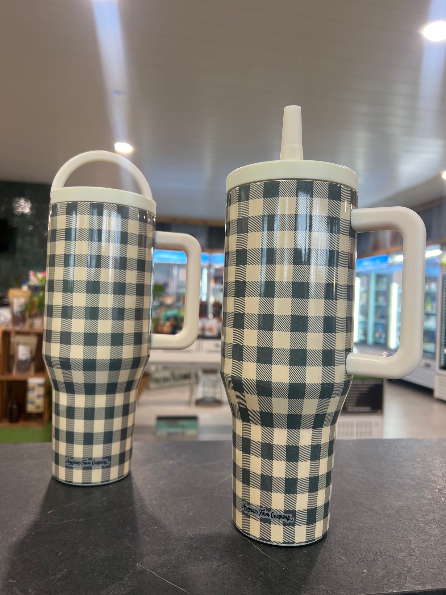 American Farm Company Evergreen Gingham Tumbler