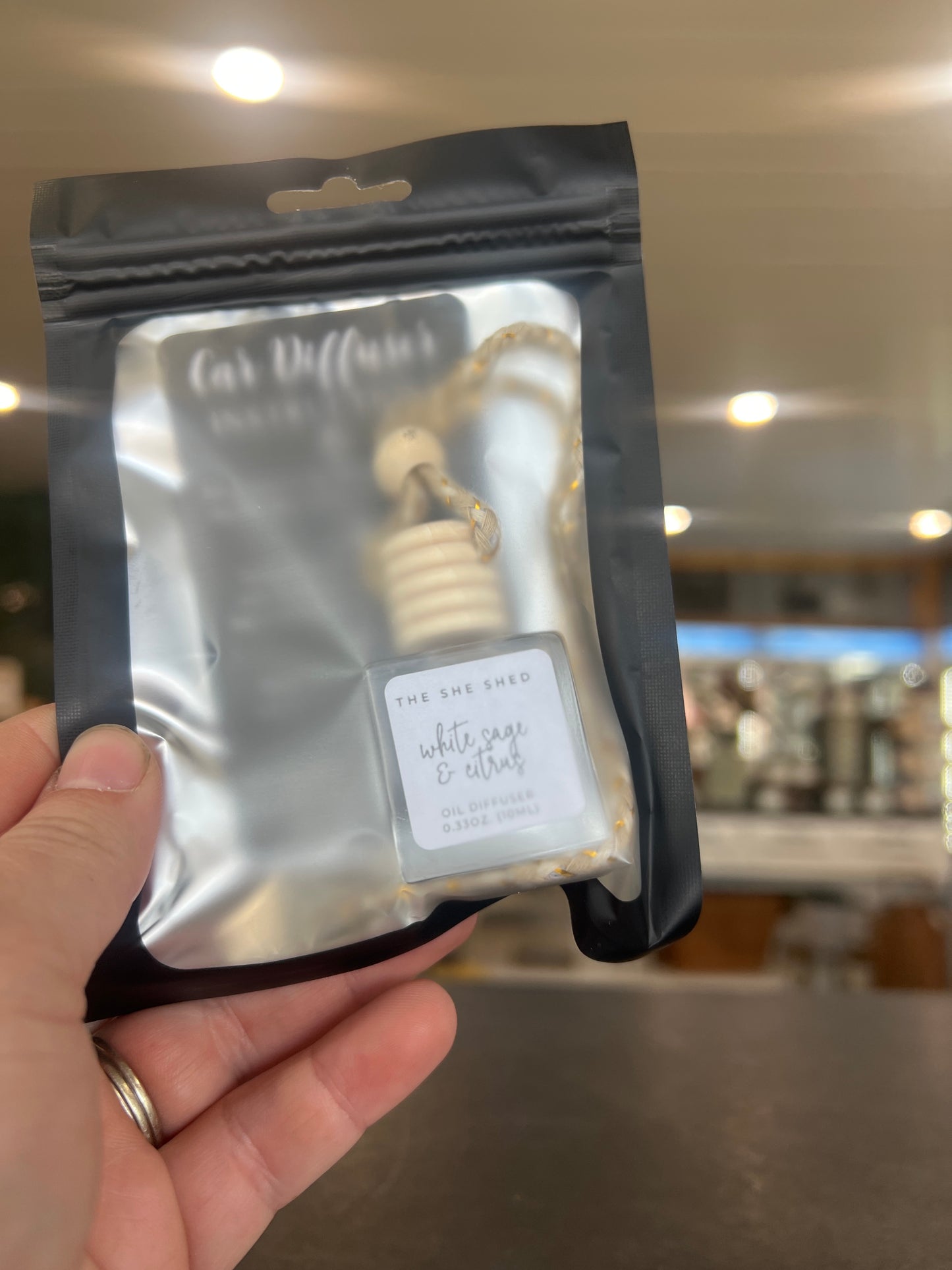 She Shed Co. Car Diffuser - White Sage & Citrus
