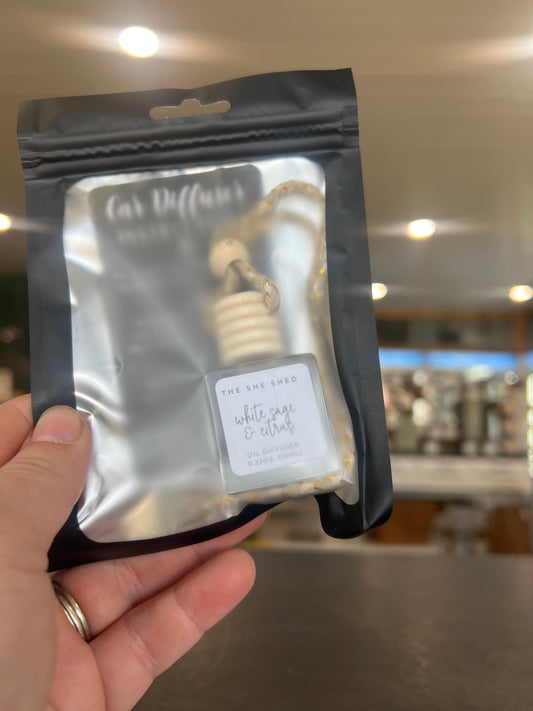 She Shed Co. Car Diffuser - White Sage & Citrus