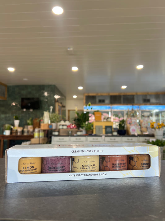 Nate’s Nectar Creamed Honey Flight