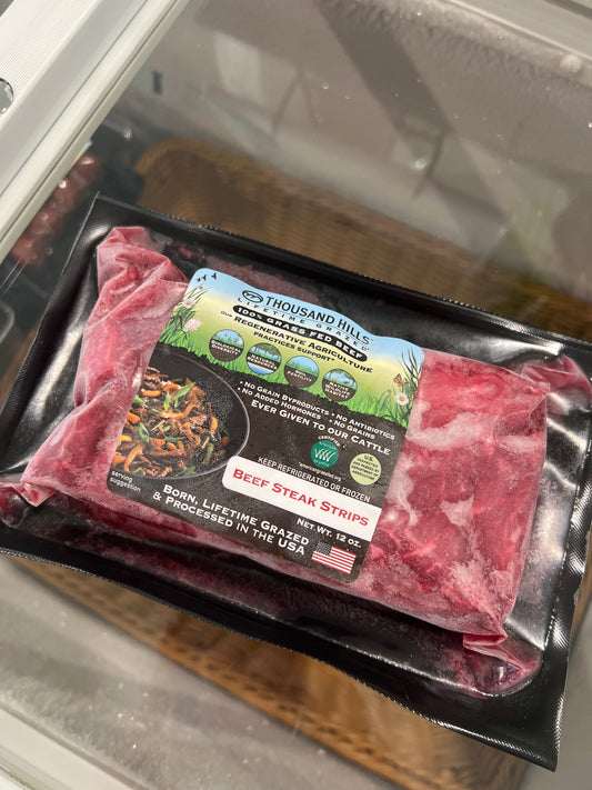 TH Beef Steak Strips - Frozen