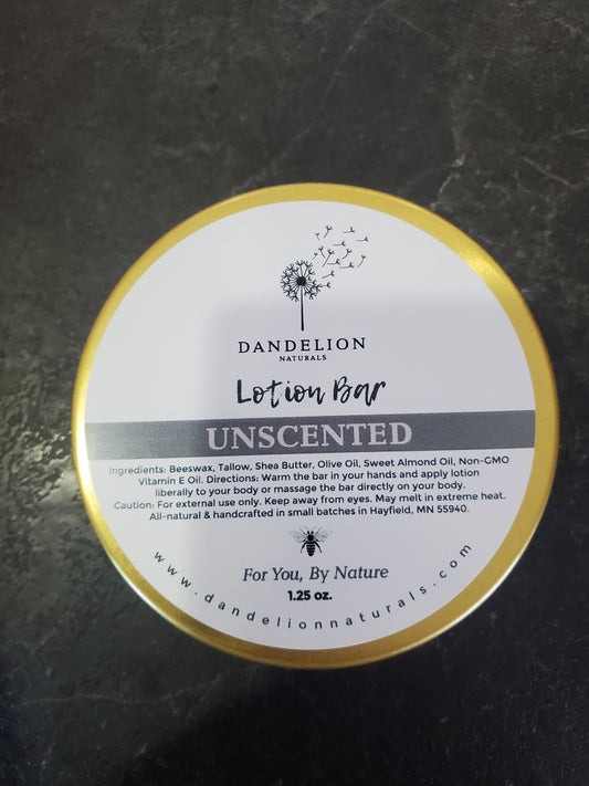 Dandelion Unscented Tallow Lotion Bar