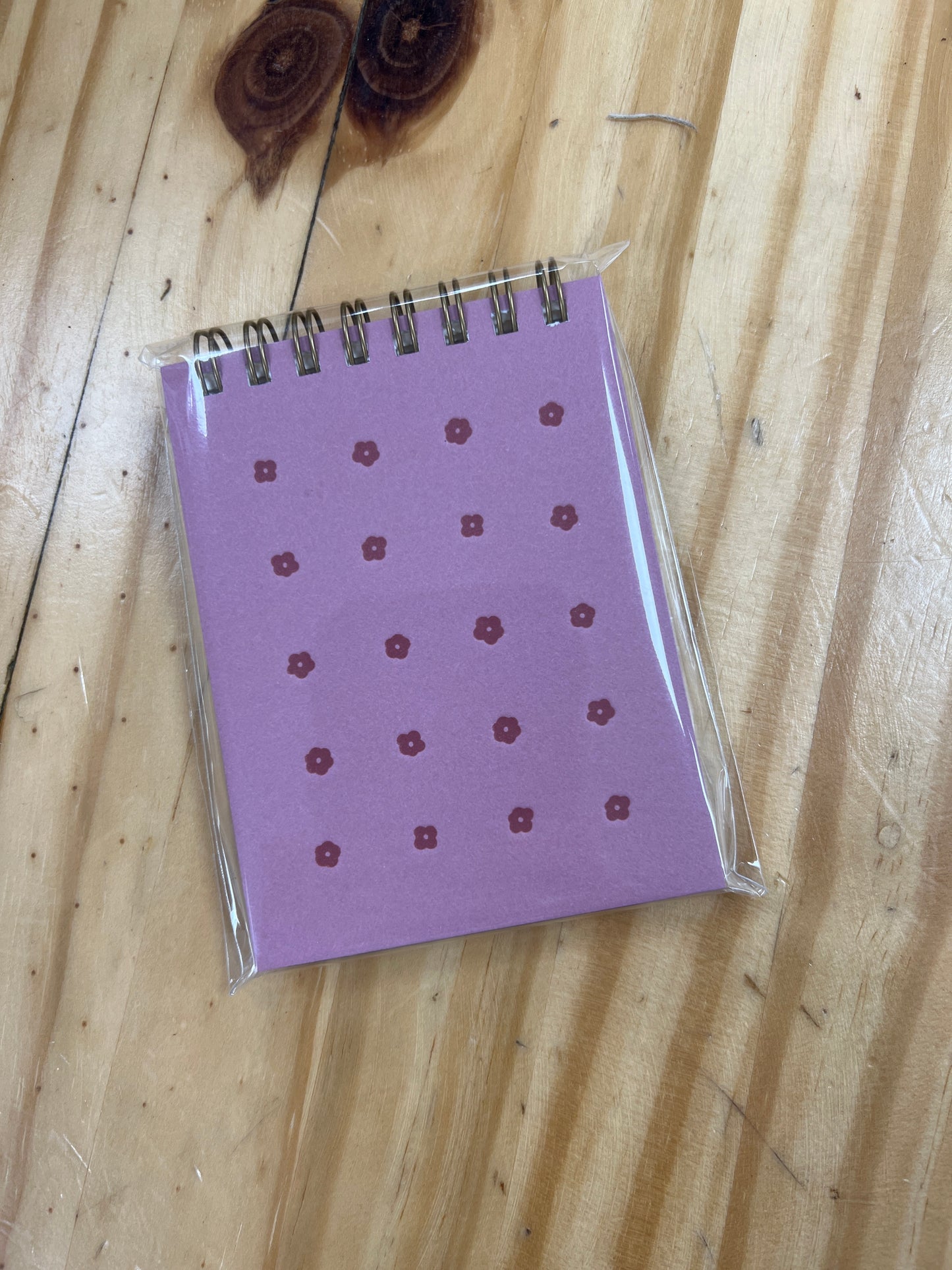 Ruff House Pink Flower Mini Jotter Notebook