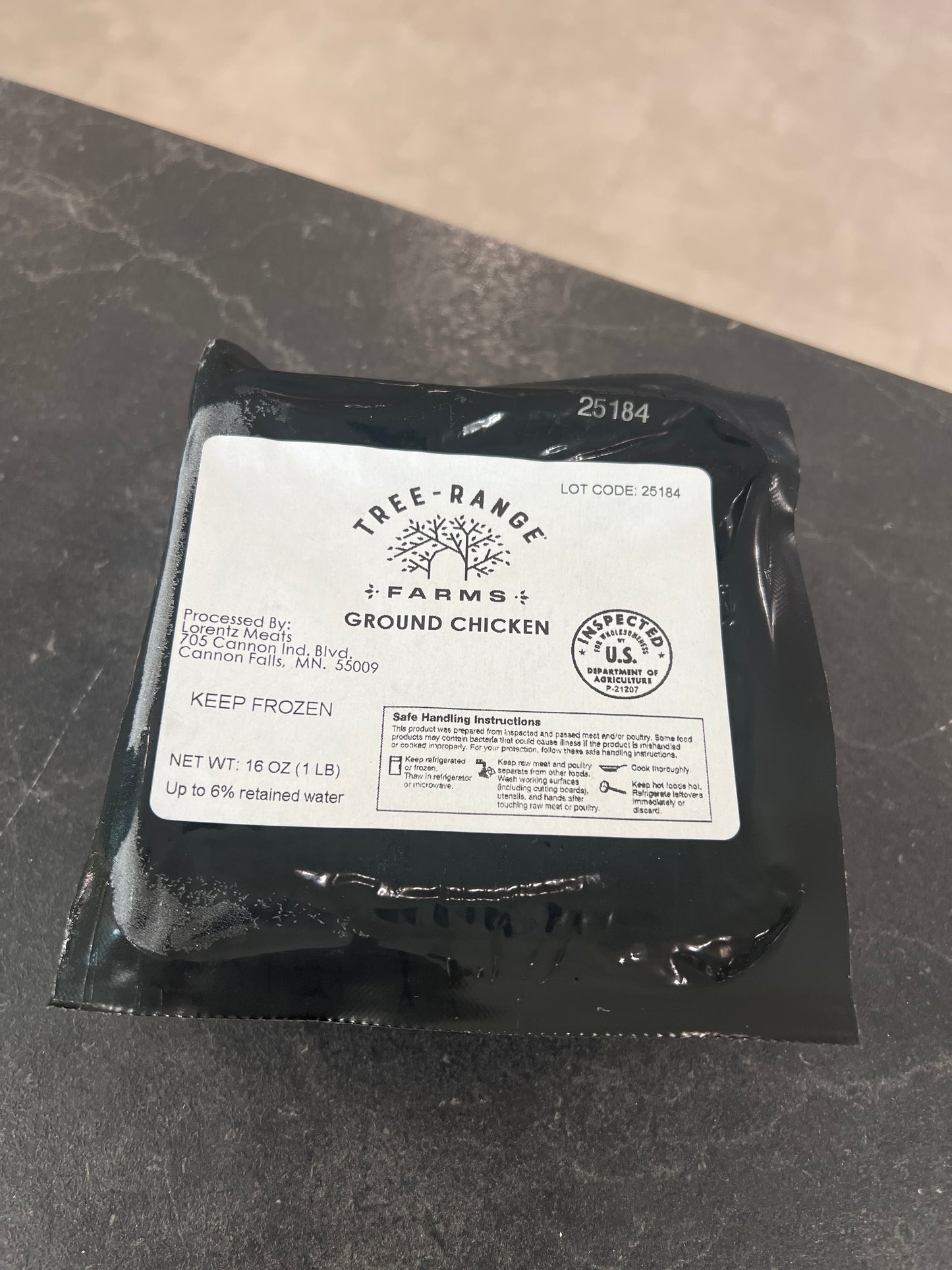 Tree Range Farms Ground Chicken Frozen - 1lb.
