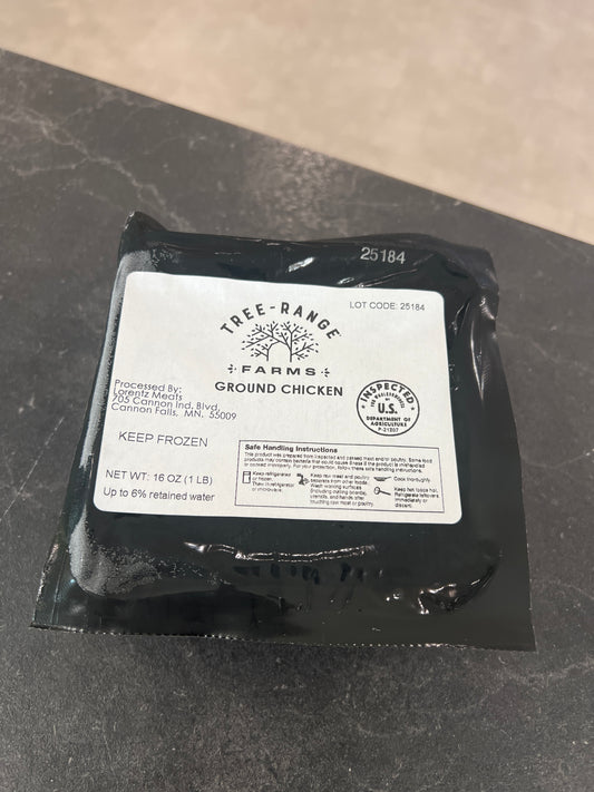 Tree Range Farms Ground Chicken Frozen - 1lb.