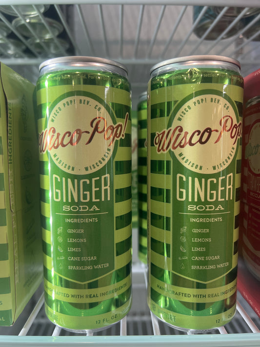 Wisco Pop Ginger Soda Single Can