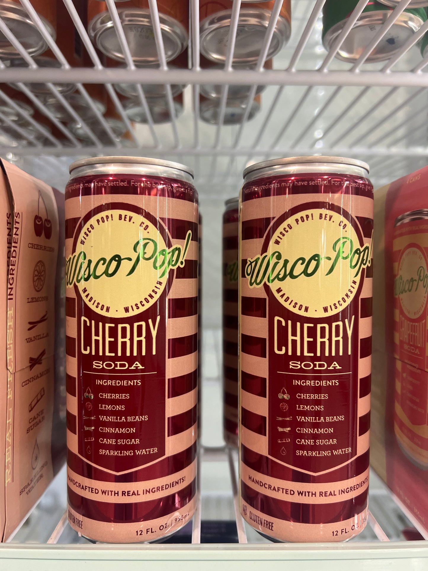 Wisco Pop Cherry Soda Single Can