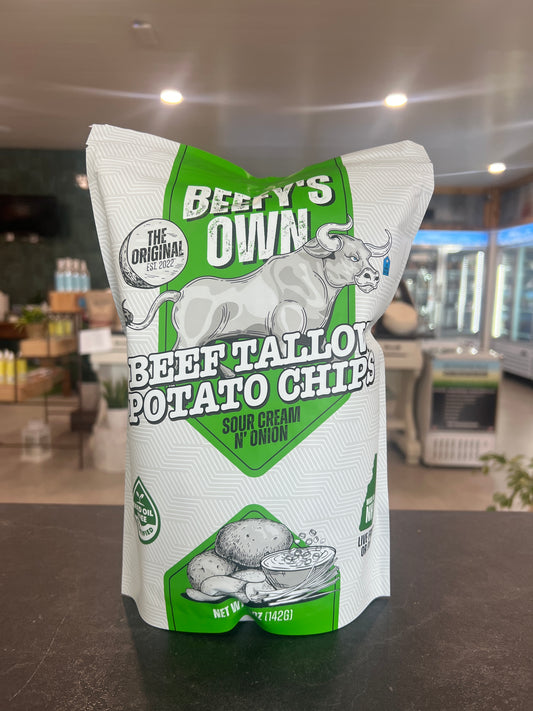 Beefys Own Beef Tallow Potato Chips - Sour Cream N Onion