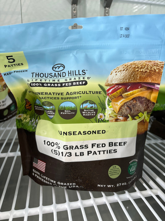 TH Unseasoned Beef Patties