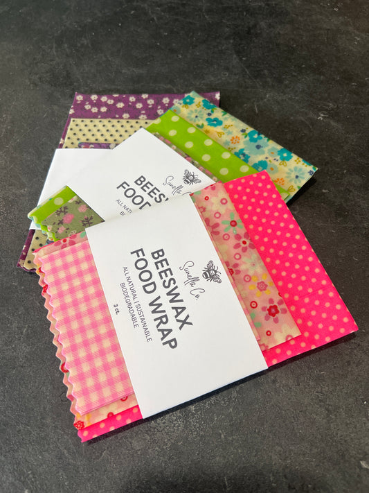 Sunella Co. Beeswax Food Wrap - 3 pack