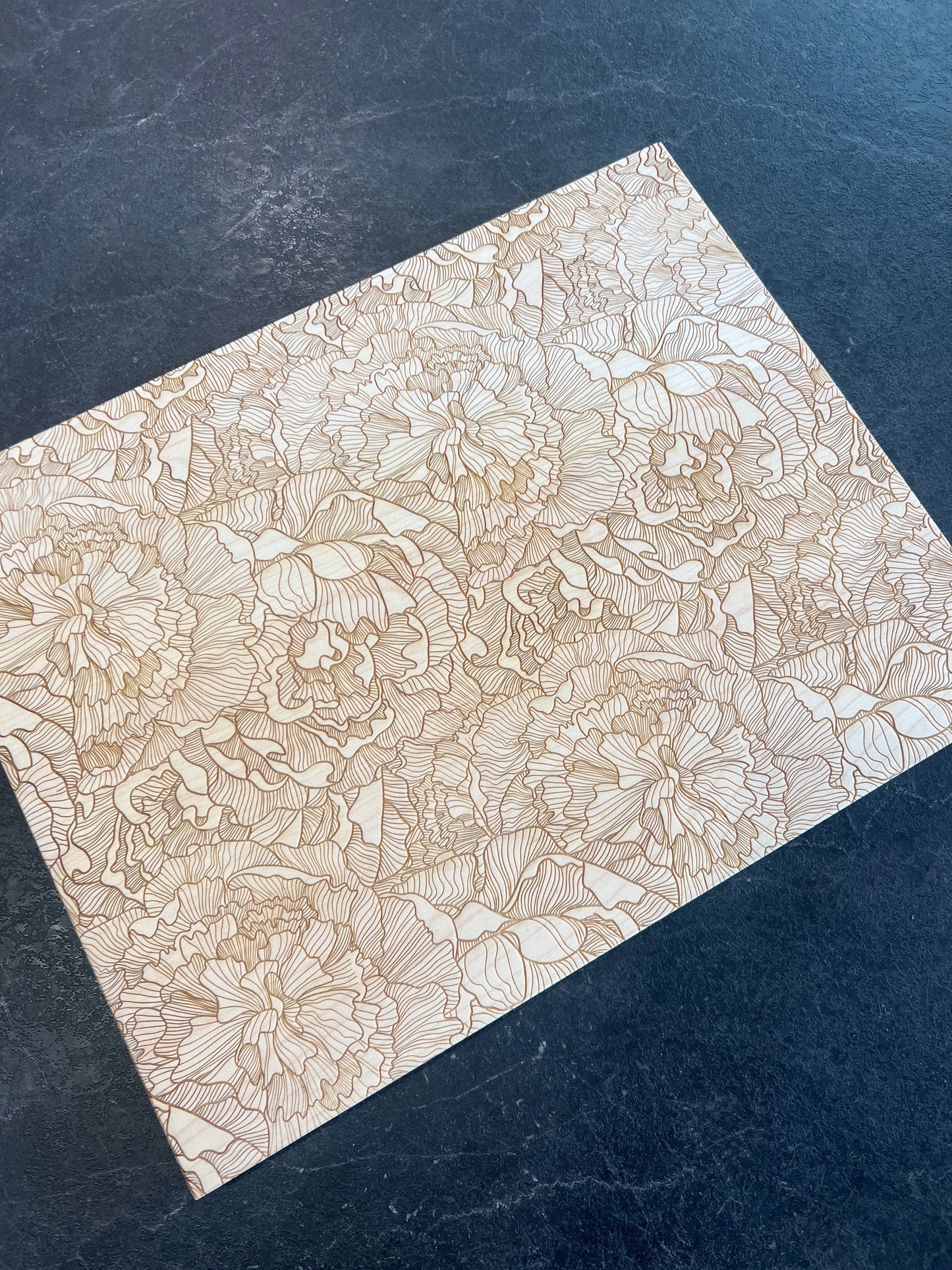 Gladfolk Peony Patterned Cutting Board
