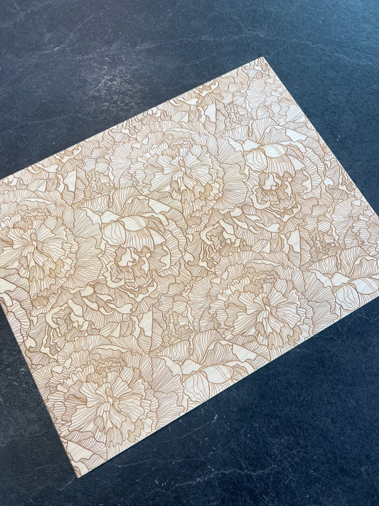 Gladfolk Peony Patterned Cutting Board