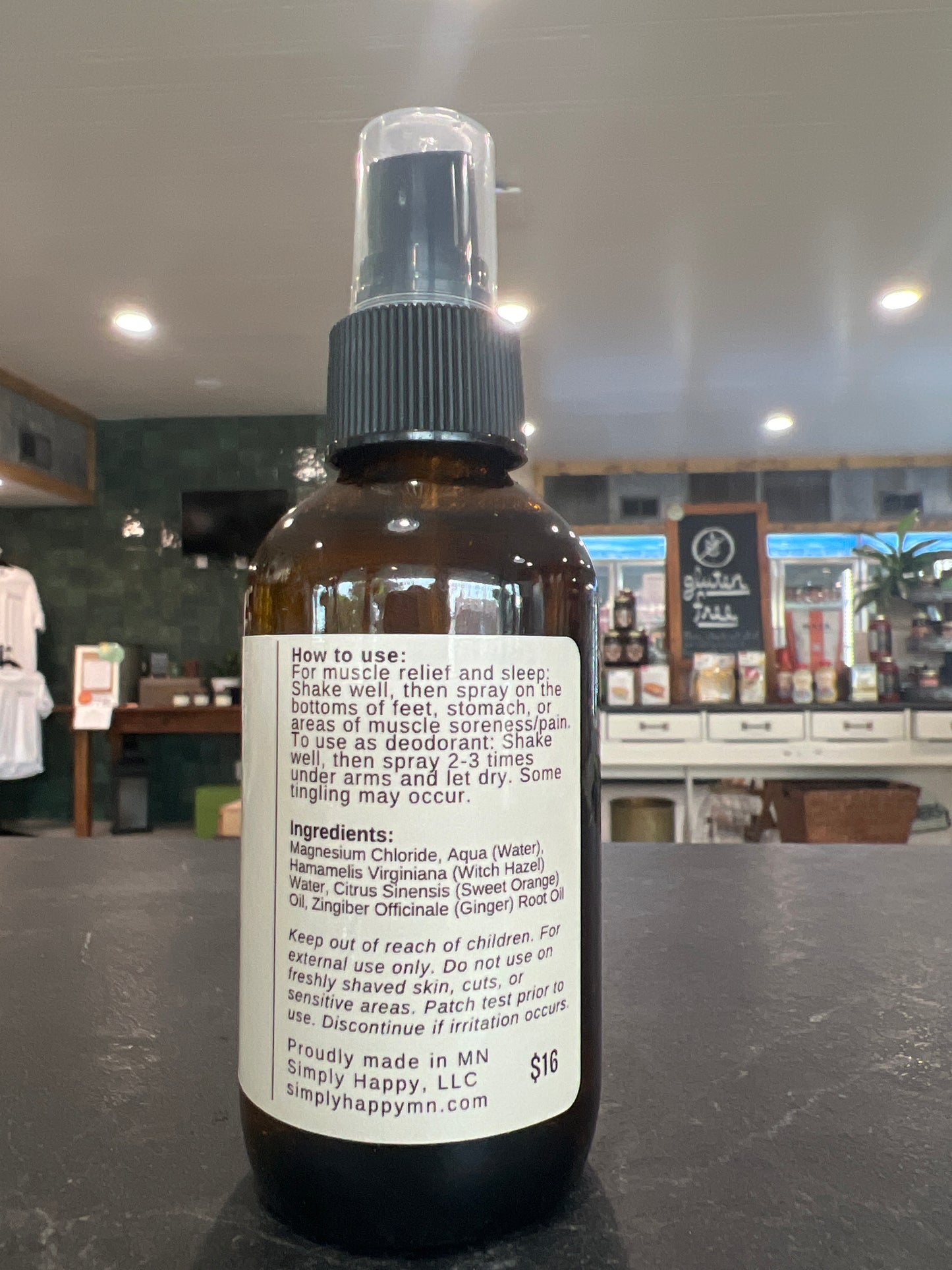 Simply Happy Magnesium Mist Orange + Ginger