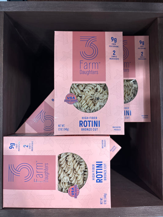 3 Farm Daughters High Fiber Rotini Bronze Cut Pasta