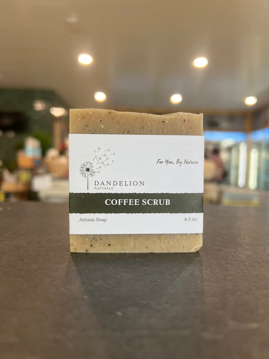 Dandelion Coffee Scrub Soap