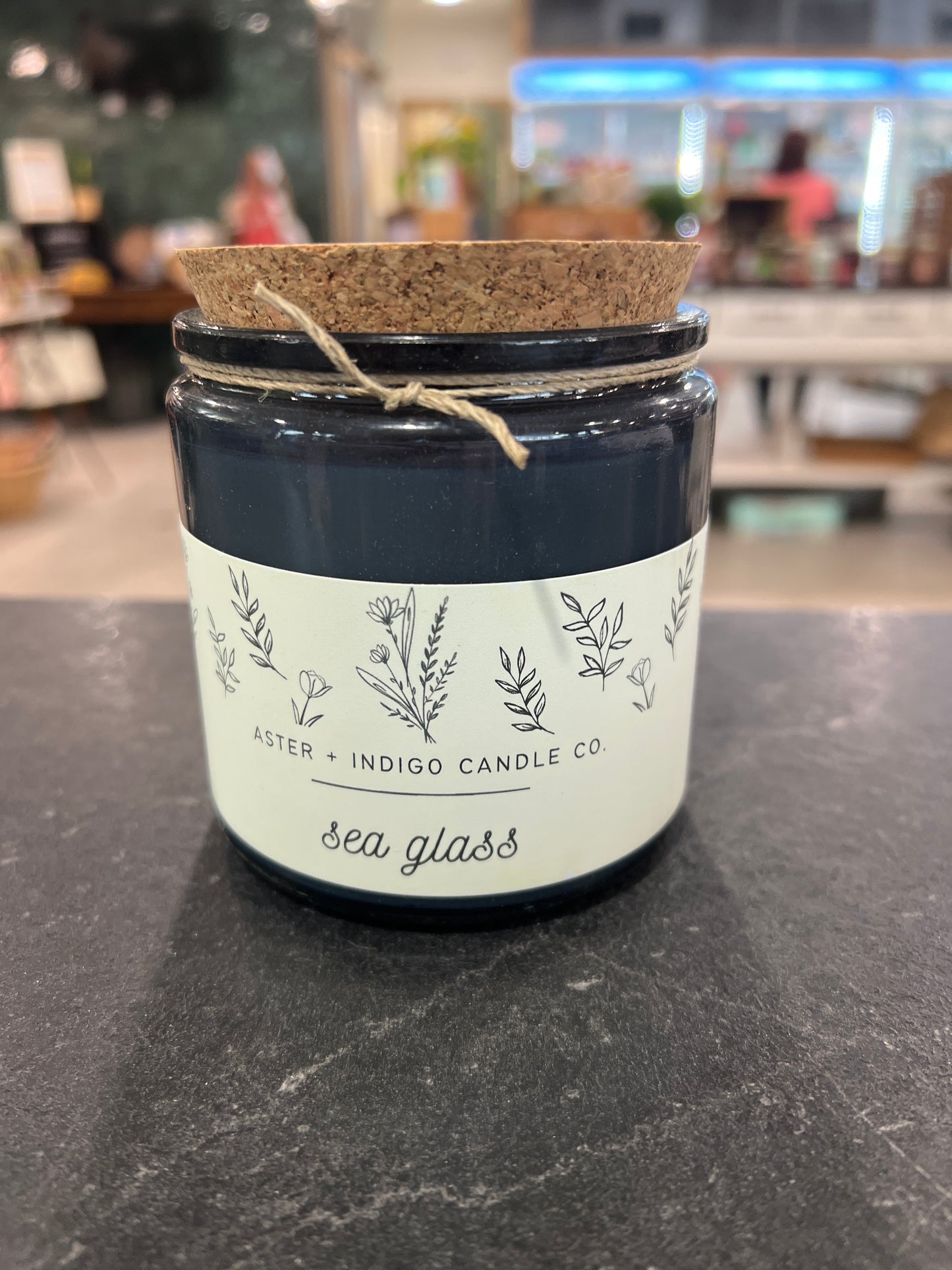 A + I Sea Glass Candle