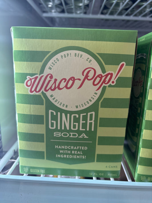 Wisco Pop Ginger Soda 4 pk