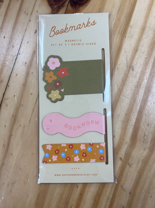 Ruff House Garden Flower Magnetic Bookmark Set