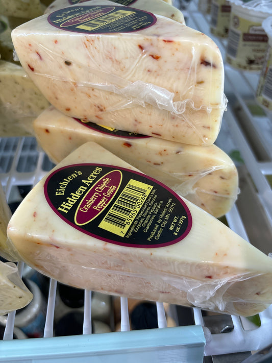 Eitchten’s Hidden Acres Cranberry Chipotle Pepper Cheese Wedge