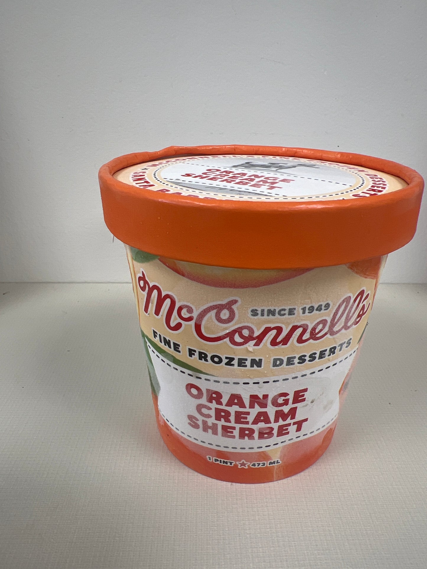 McConnell’s Orange Cream Sherbet Ice Cream