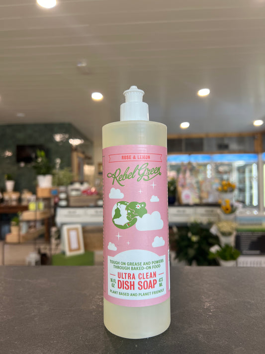 Rebel Green Dish Soap - Rose & Lemon