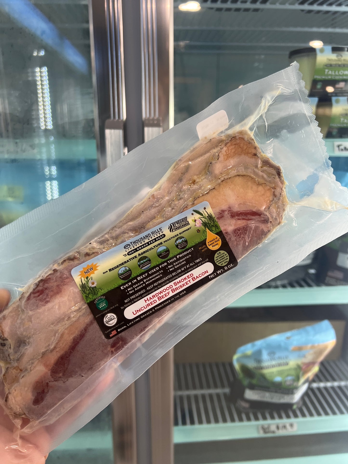TH Uncured Beef Brisket Bacon Frozen