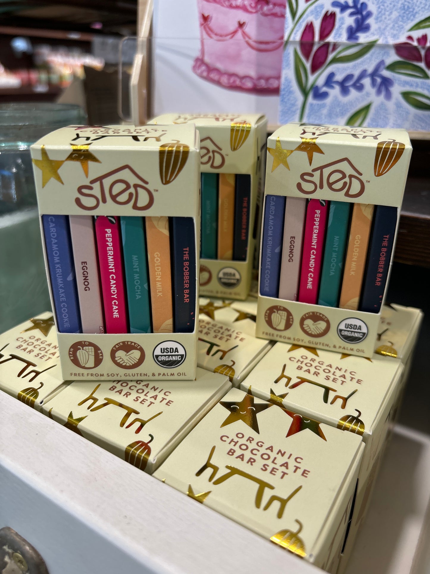 Sted Bestselling Winter Seasonal Mini Chocolate Bar 6 Pack