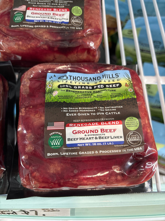 TH Ground Beef Heart + Liver Blend Frozen