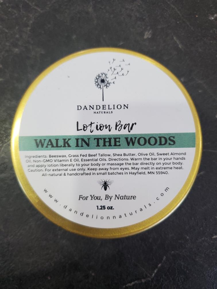 Dandelion Walk in the Woods Tallow Lotion Bar