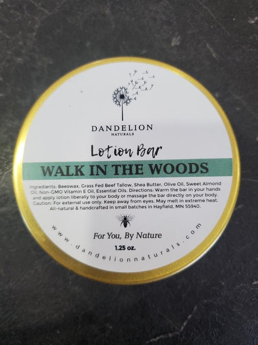 Dandelion Walk in the Woods Tallow Lotion Bar
