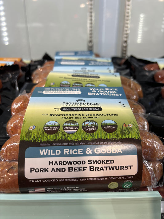 TH Wild Rice & Gouda Hardwood Smoked Pork & Beef Bratwurst