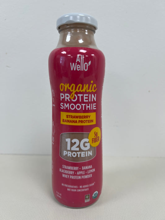 All Wello Organic Protein Smoothie- Strawberry Banana