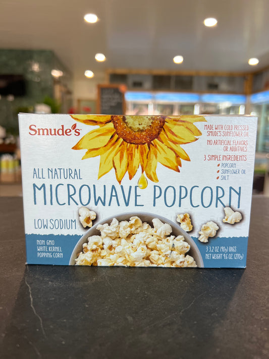 Smudes All Natural Microwave Low Sodium Popcorn