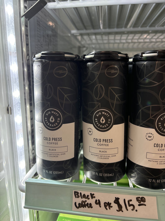 Big Watt Beverage Co Cold Press Coffee 4 PK
