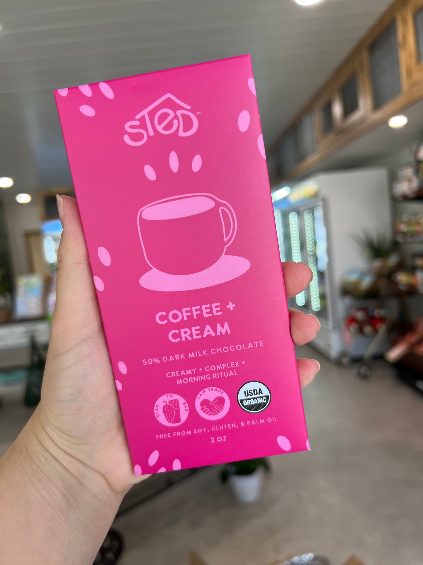 Sted Coffee + Cream Full Size Chocolate Bar