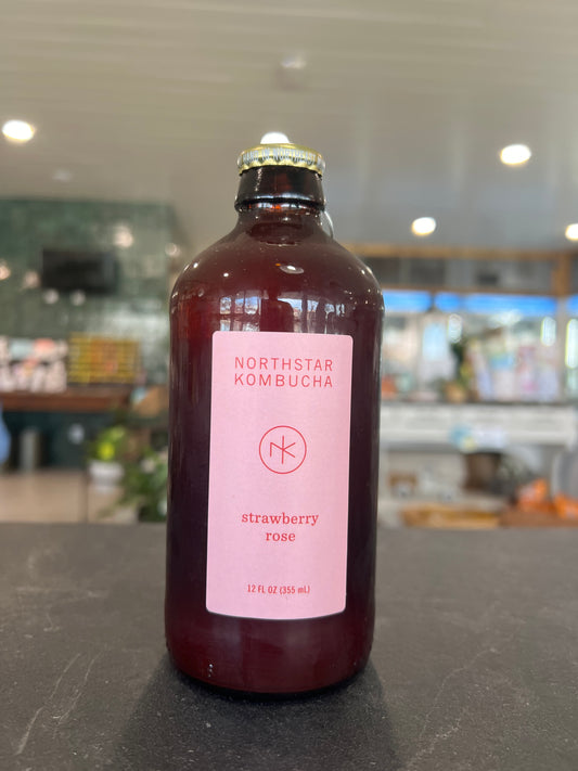 North Star Kombucha Strawberry Rose