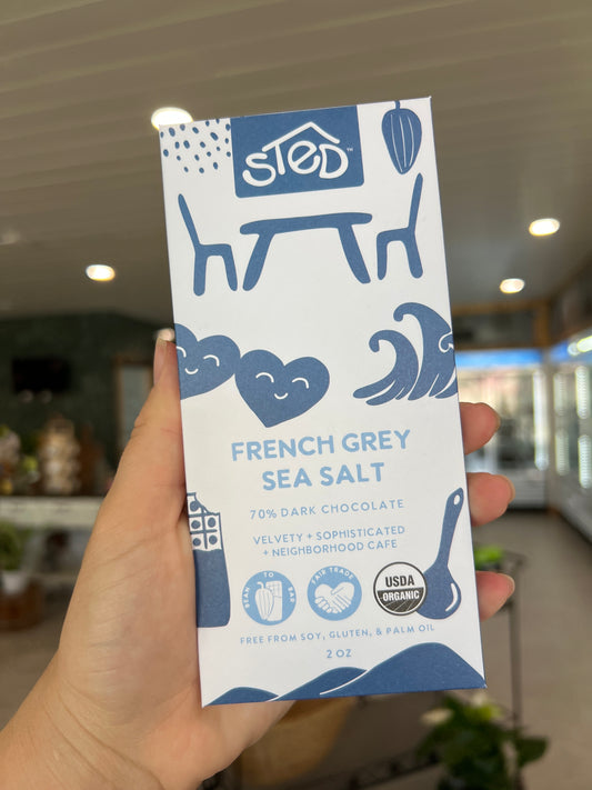 Sted French Grey Sea Salt Full Size Chocolate Bar