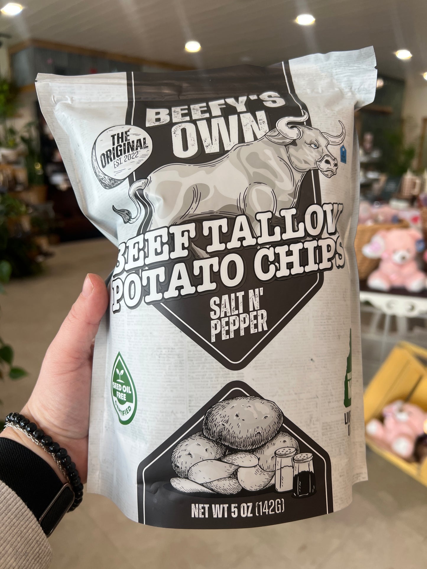Beefys Own Beef Tallow Potato Chips - Salt N Pepper