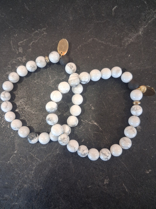 Cedar and Cypress Designs - Black Bead Marble Bracelet