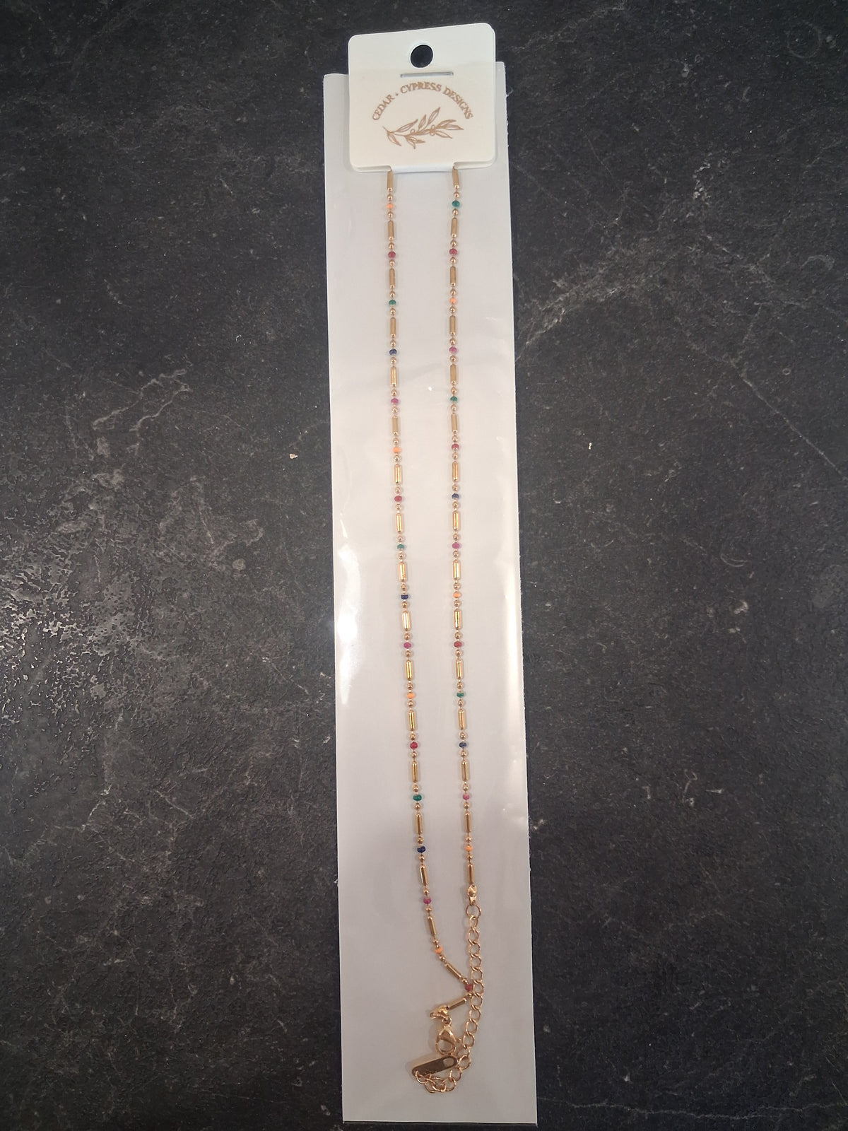 Cedar and Cypress Designs - Multicolor Beaded Lex Necklace