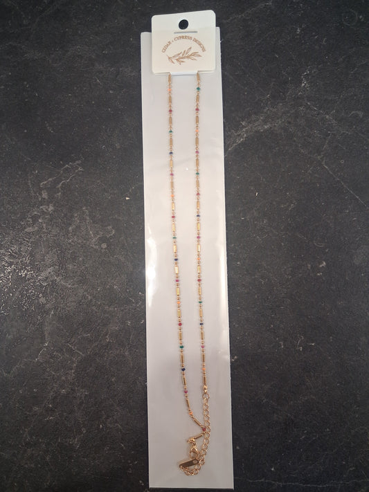 Cedar and Cypress Designs - Multicolor Beaded Lex Necklace